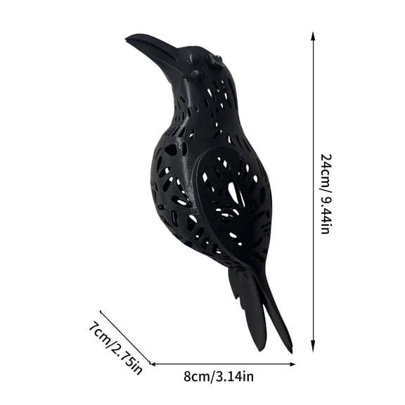 Halloween Crow Decorative Pendant with Hollowed-Out Design for Festive Decor