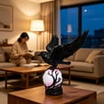 thumbnail image 1 of Halloween Crow Desk Lamp, Dark Academia Table Light with Spooky Bird Figurine Base, Mood Lighting for Study Room, Themed Party Prop and Atmospheric Indoor Decoration for Autumn Evenings, C, 1 of 7