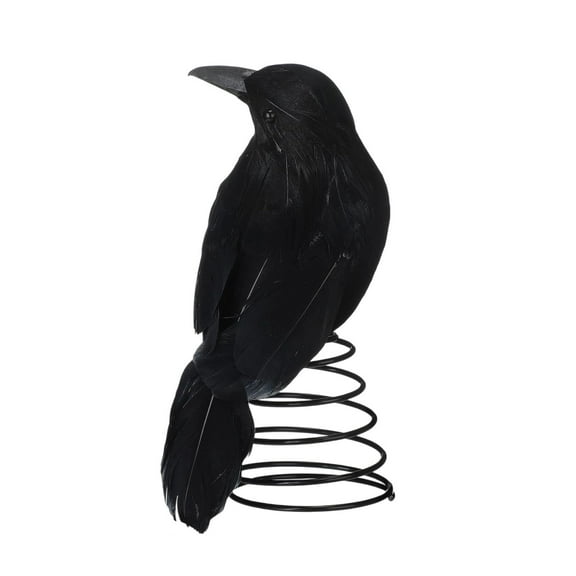 Halloween Crow Mini Tree Topper Spooky Halloween Tree Ornaments 6.3 Inches Miniature Skull Ghost Miniature Tree Topper Spooky Ornaments Christmas for Party Supplies