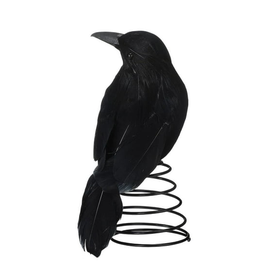 Halloween Crow Miniature Tree Topper – Spooky Crow Tree Ornament for Halloween and Christmas, Ideal for Mini Trees, Home Party Décor, and Holiday Displays