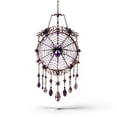 thumbnail image 1 of Halloween Crystal Wind Chime, Lightweight Acrylic Build, Silent Swaying Beads, Spooky Motif, Easy Window Wall Hanging (Spider), 1 of 7