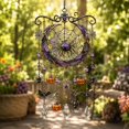 thumbnail image 1 of Halloween Crystal Wind Chime, Stained Glass Style Ghost and Witch Hanging Suncatcher, Acrylic Window Decoration for Fall Porch, Garden, and Outdoor Display, 1 of 8