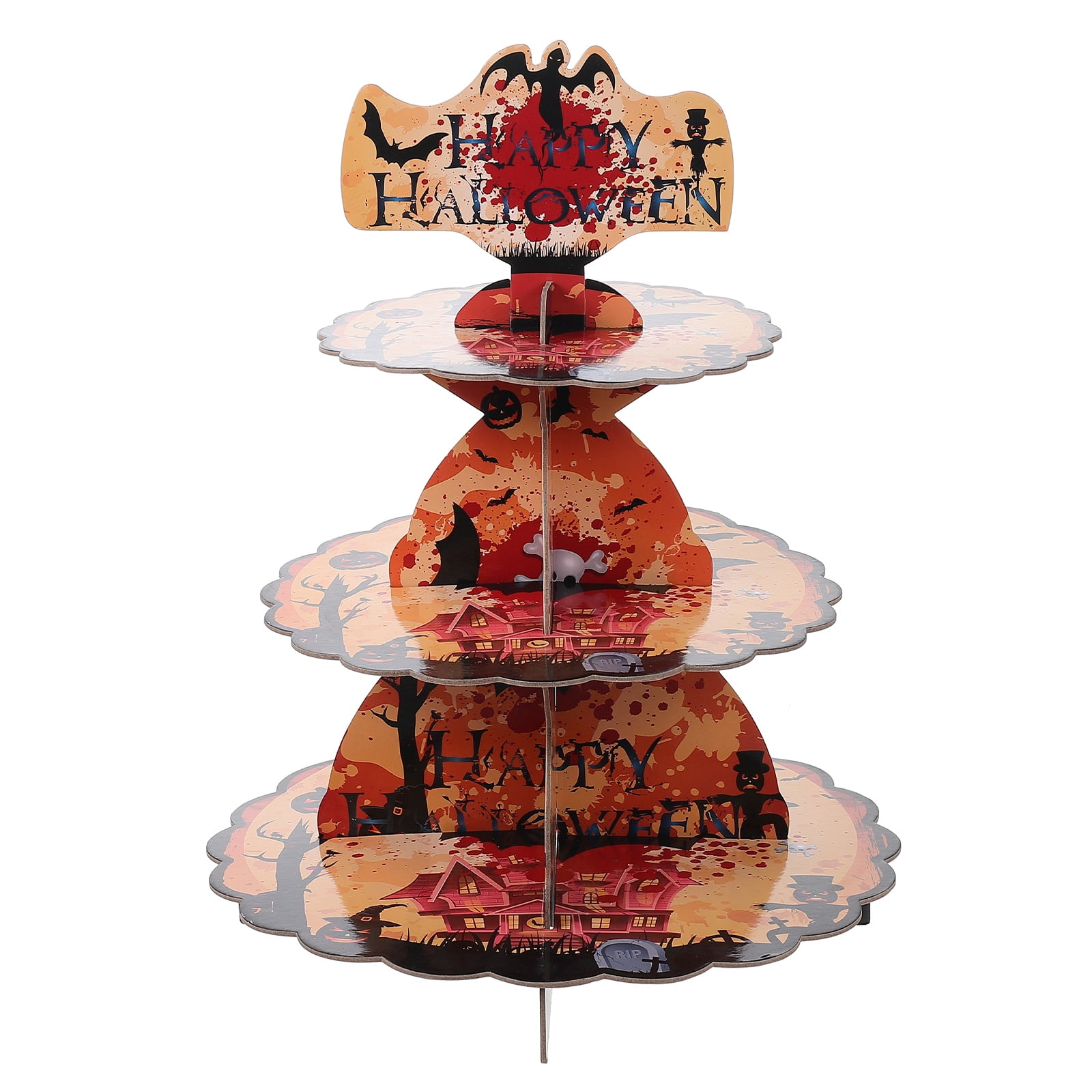 Halloween Cupcake Stand Decorative 3tier Paper Cupcake Tower Stand