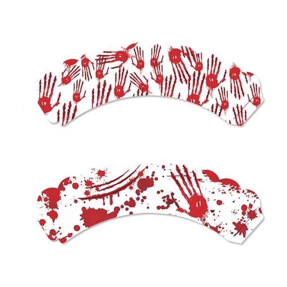 Halloween Cupcake Toppers ,Glitter Horror Blood Knife Cupcake Picks ,Killer Birthday Cake Decorations for Halloween Blood Knife Theme Birthday Party Supplies,Halloween Cake Plugin Party Decoration