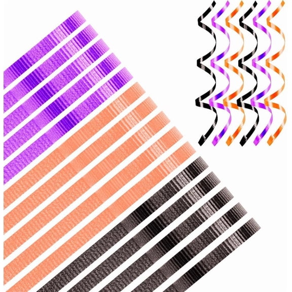 Halloween Curling Ribbons for Crafts Bows Present Wrapping Florist Wedding Party Festival Art Craft Decor, 11 Yards Per Roll, 3/16 Inch Wide 3/16" - Set7