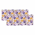 thumbnail image 1 of Halloween Curtain Valances for Windows, Kitchen Valance Window Treatments Panel 2 Pack, Purple Magic Hat Stars Pumpkin Candy Ghost Rod Pocket Short Curtains for Bathroom Bedroom 60 x 18 Inch, 1 of 8