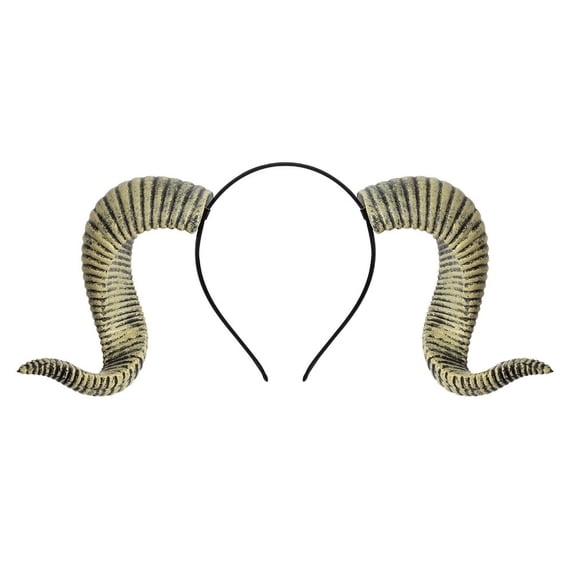 Halloween Curved Horn Headband DIY Detachable Costume Prop Party Performance Cosplay Dress Up Accessories Festival Decoration Use Set Item