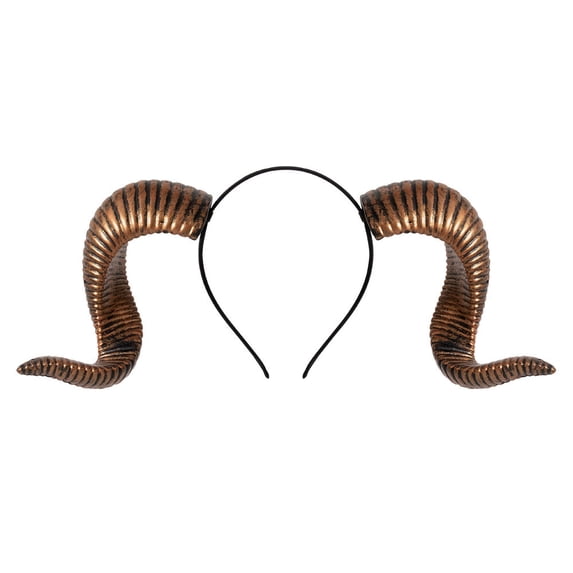 Halloween Curved Horn Headband DIY Detachable Costume Prop Party Performance Cosplay Dress Up Accessories Festival Decoration Use Set Item