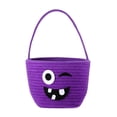 thumbnail image 1 of Halloween Cute Cotton Rope Baskets,Halloween Trick Or Treat Basket,Woven Storage Basket,Halloween Decorations Indoor, 1 of 5