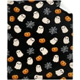 thumbnail image 1 of Halloween Cute Ghost Blanket Pumpkin Spider Web Flannel Throw Blanket for Bed Sofa Travel All Season Kids 40" x 50", 1 of 6