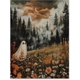 Halloween Cute Ghost Fall Nature Wildflower Vintage Enchanted Fo Poster ...