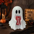 thumbnail image 1 of Halloween Cute Ghost Holding Coke Figurine, Resin Tabletop Decor for Party Shelf Display, 1 of 7