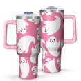 thumbnail image 1 of Cute Ghost Halloween Pattern Tumbler with Handle and Lid,40oz Double Wall Vacuum Insulated Tumbler,Cups Gift for Women and Men, 1 of 7