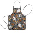 thumbnail image 1 of Halloween Cute Ghosts with Boo Kids Aprons for Girls and Boys,Adjustable Neck Strap Toddler Aprons for Kids Cooking Baking,23.6"x19", 1 of 7