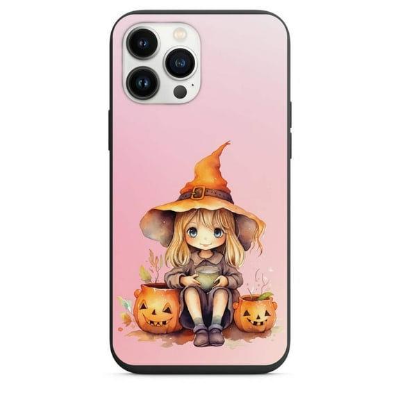 Halloween Cute Little Witch Design Phone Case for iPhone 7 8 X XS XR SE 11 12 13 14 Pro Max Mini Note 10 20 s10 s10s s20 s21 20 Plus Ultra