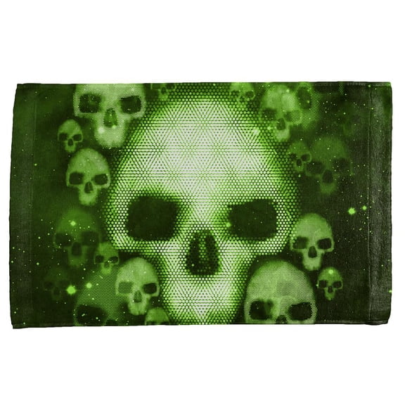 Halloween Cyber Space Alien Skull All Over Hand Towel