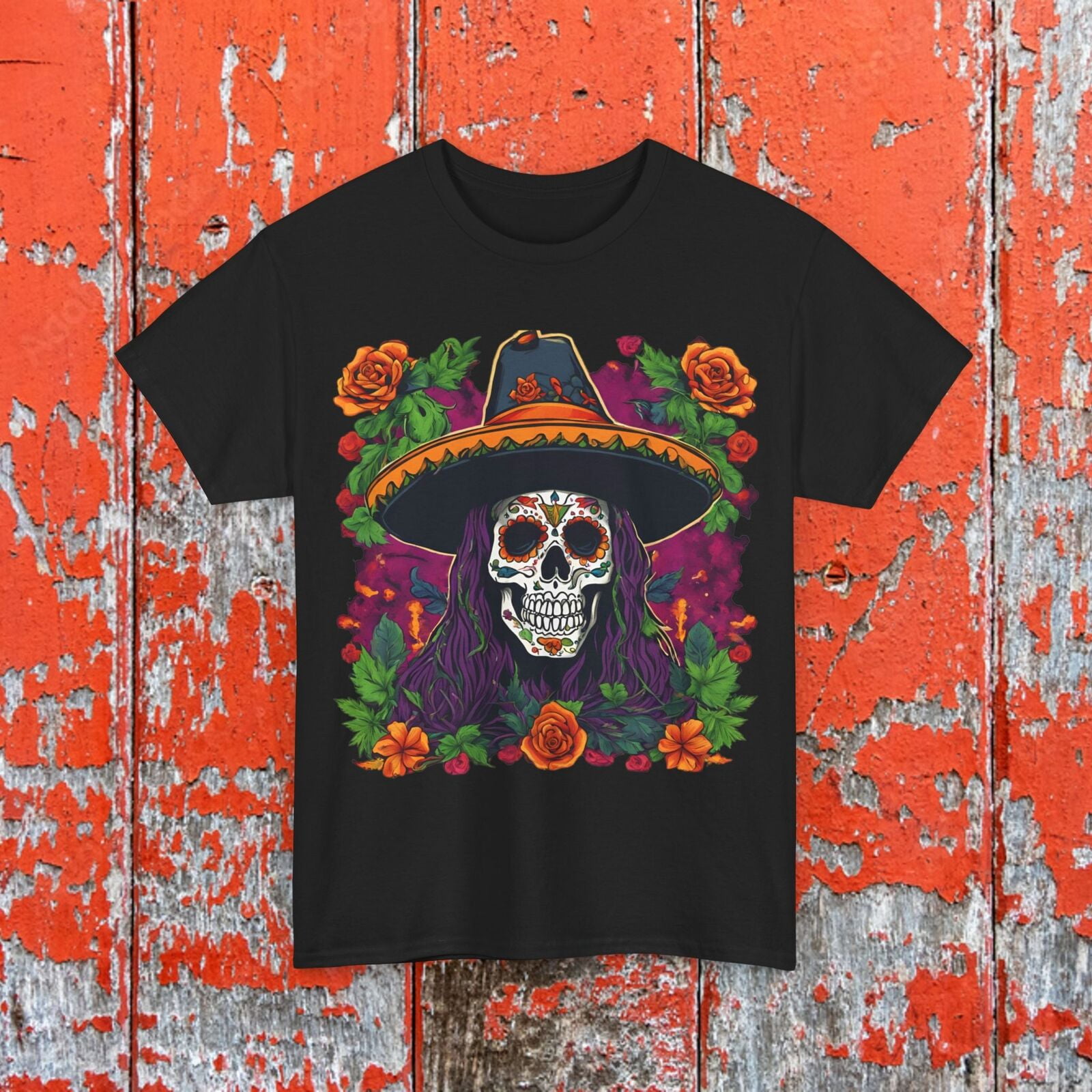 Halloween DÃ­a De Los Muertos Day Of The Dead Creepy Dark Adult T ...