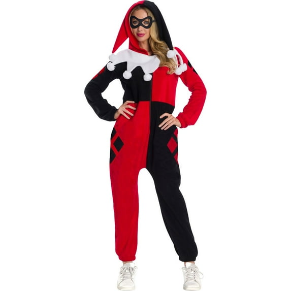 Halloween DC Super Heroes Harley Quinn Adult Onesie Costume