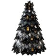 thumbnail image 1 of Halloween DIY Craft Kit, 3D Quilted Fabric Tree Sewing Project for Adults Beginners, Seasonal Mantel Shelf Decor, Handmade Spooky Home Gift #G, 1 of 5