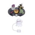 thumbnail image 1 of Halloween DIY Cup Lid Topper Silicone Straw Cover 10mm Reusable Tumbler Accessories Decorative Cup Topper for 40oz Cup Spooky Party Decoration Supplies, 1 of 5