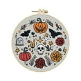 thumbnail image 1 of Halloween DIY Knitting Kit for Adults Beginners Gothic Style Handmade Embroidery Craft Set Needlepoint Supplies with Yarn and Tools, 1 of 4