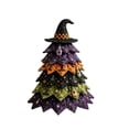 thumbnail image 1 of Halloween DIY Patchwork Tree Kit Fabric Craft Sewing Project with Layered Printed Panels for Seasonal Table Display for Beginners Crafters(Witch Hat）, 1 of 8
