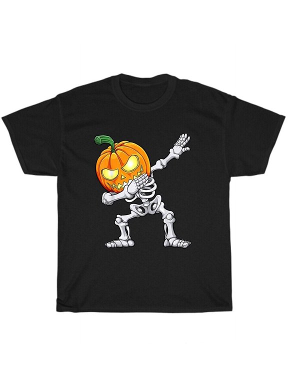 Halloween Dab Dance Dabbing Skeleton Scary Pumpkin Jack O Lantern T-Shirt Unisex