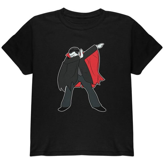 Halloween Dabbing Dracula Vampire Youth T Shirt Black Youth X-SM