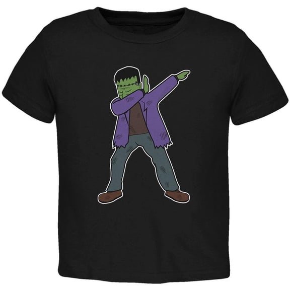 Halloween Dabbing Frankenstein's Monster Toddler T Shirt Black Toddler Size 5/6