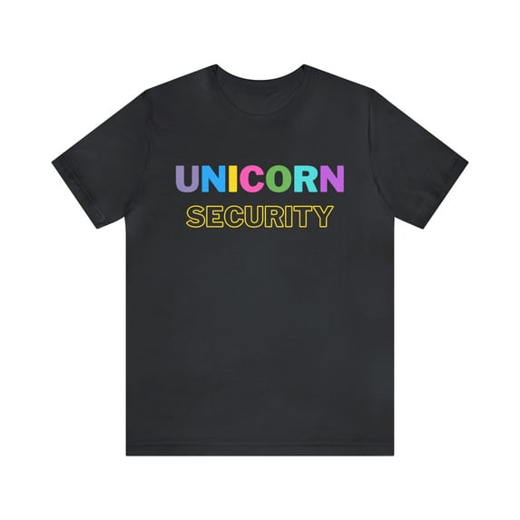 Halloween Dad Mom Daughter Adult Costume, Unicorn Security T-Shirt