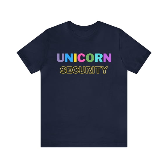 Halloween Dad Mom Daughter Adult Costume, Unicorn Security T-Shirt