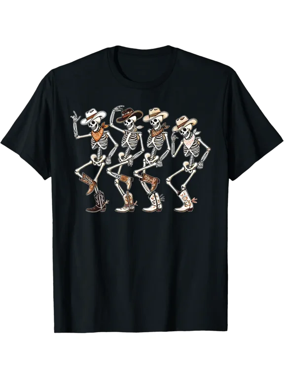 Halloween Dancing Cowboys Western Country Rodeo Celebration T-Shirt, Size S-5XL