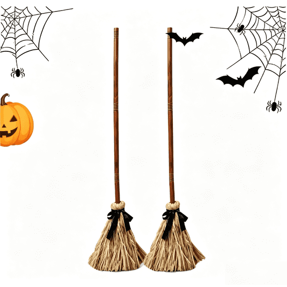 Halloween Dancing Magics Broom, 37.5Inch Animated Floating Witch Broom with Spooky Sounds and Light, Halloween Decorations Indoor Halloween Party Decor for Home(RL)