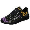 thumbnail image 1 of Halloween Dancing Skeleton Let's Go Ghouls Shoes Sneakers Black Size 10.5, 1 of 7