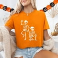 thumbnail image 1 of Halloween Dancing Skeleton T-Shirt – Funny Two Skeletons Graphic Tee, Perfect Gift for Halloween, 1 of 2