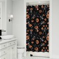 thumbnail image 1 of Halloween Dancing Skeletons and Pumpkins Pattern Shower Curtain 36"x72" ,Bathroom Decorative Shower Curtains Set with 12 Hooks,Modern Waterproof Washable Shower Curtain, 1 of 6