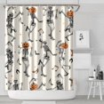 thumbnail image 1 of Halloween Dancing Skeletons Shower Curtain 72"x84" ,Bathroom Decorative Shower Curtains Set with 12 Hooks,Modern Waterproof Washable Shower Curtain, 1 of 6