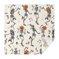 thumbnail image 1 of Halloween Dancing Skeletons Square Tablecloth,Waterproof Square Table Cover,Wipeable Spillproof Washable Table Cover for Home Kitchen Party Decor 52"x52"(132x132cm), 1 of 6