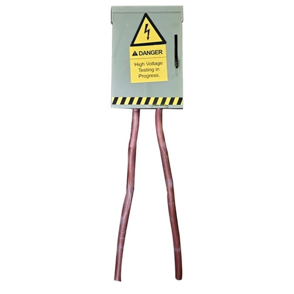 Halloween Danger Electrical Box Prop Spooky Light-Up Wall Sign for Club, Bar, Party or Haunted House Setup
