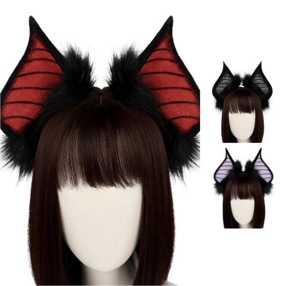 Halloween Dark Bat Animal Ears Headband Realistic Horns Accessory For And Dress Up