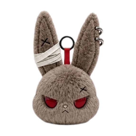 Halloween Dark Bunny Plush Keychain Pendant Soft Cute Creepy Doll Key Ring Bag Charm Gift For Halloween Lovers
