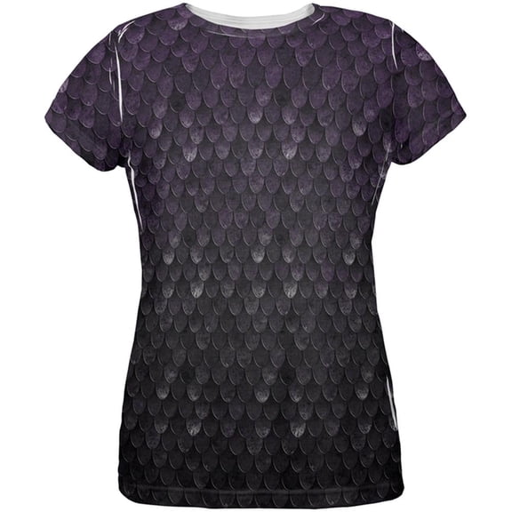 Halloween Dark Elf Shadow Scale Armor All Over Womens T Shirt Multi LG