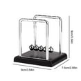 thumbnail image 1 of Halloween Newton Cradle Balance Steel Balls Physics Science Pendulum Desk Toy Halloween Christmas Decorations (Black S), 1 of 8