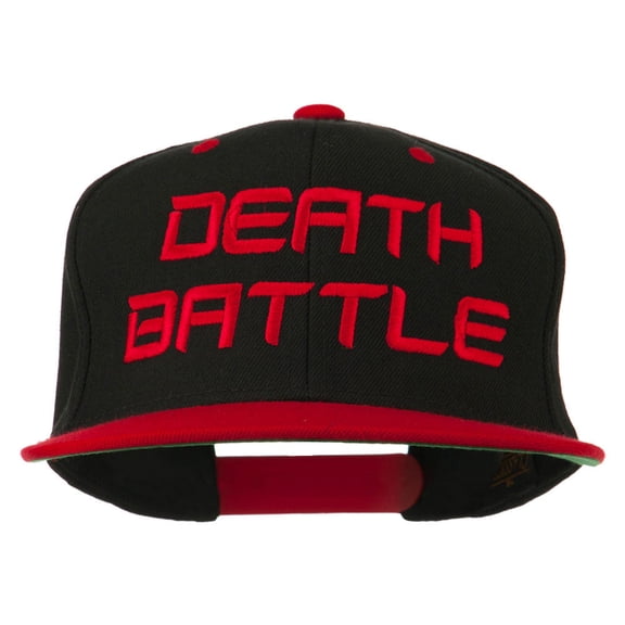 Halloween Death Battle Embroidered Snapback Cap - Black Red OSFM