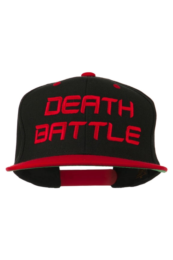Halloween Death Battle Embroidered Snapback Cap - Black Red OSFM