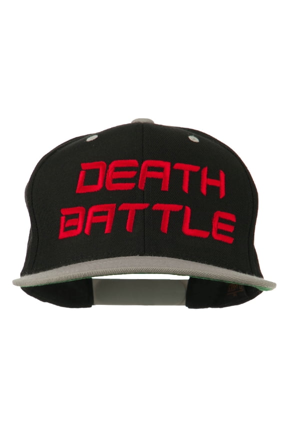 Halloween Death Battle Embroidered Snapback Cap - Black Silver OSFM