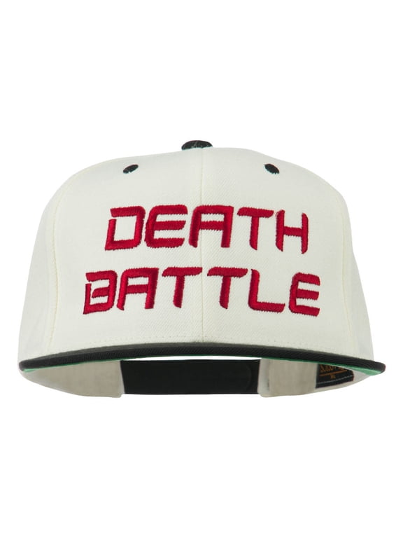 Halloween Death Battle Embroidered Snapback Cap - Natural Black OSFM