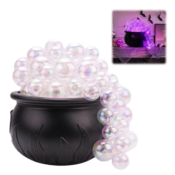 Halloween Decor Cauldron, Spooky Table Centerpiece for Autumn Parties, 5.71 in Diameter