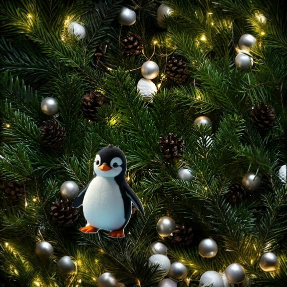 Halloween Decor Cute Penguin Acrylic Pendant For Halloween Hanging on the Christmas Tree, Interior Decoration, Decorative Pendants, Gifts