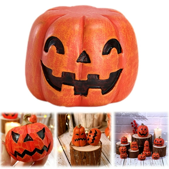 Halloween Decor - Desktop Dress Up - Halloween Pumpkin Ornament (Stackable) - Halloween Pumpkin Model Pumpkins Model Halloween Decor , Cute Handmade Ornament Border Funny Pumpkin Decoration